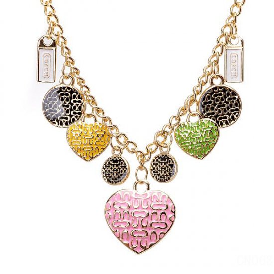 Coach Heart Circle Gold Necklaces CYY Coach Heart Circle Gold Necklaces CYY